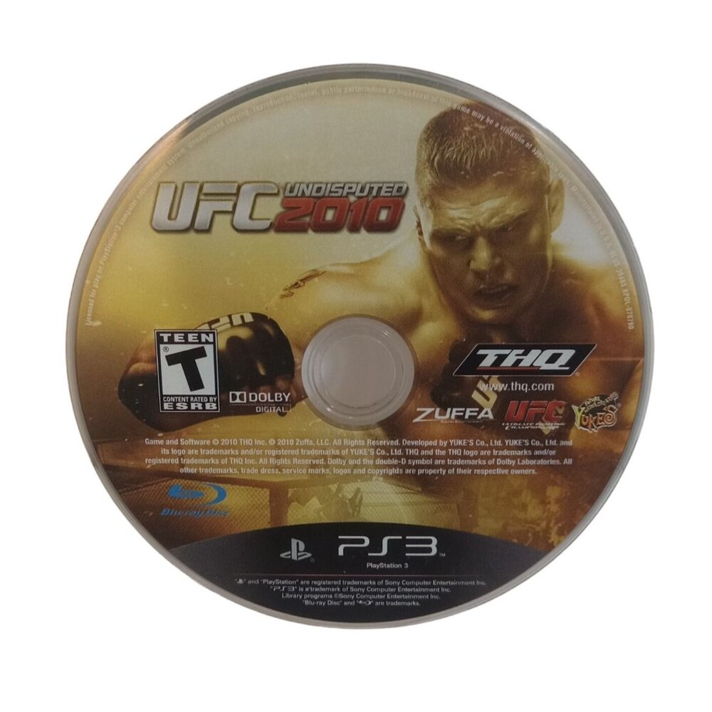 Sony PS3 UFC Undisputed 2010 Game ONLY No Scratches No Case No Manual